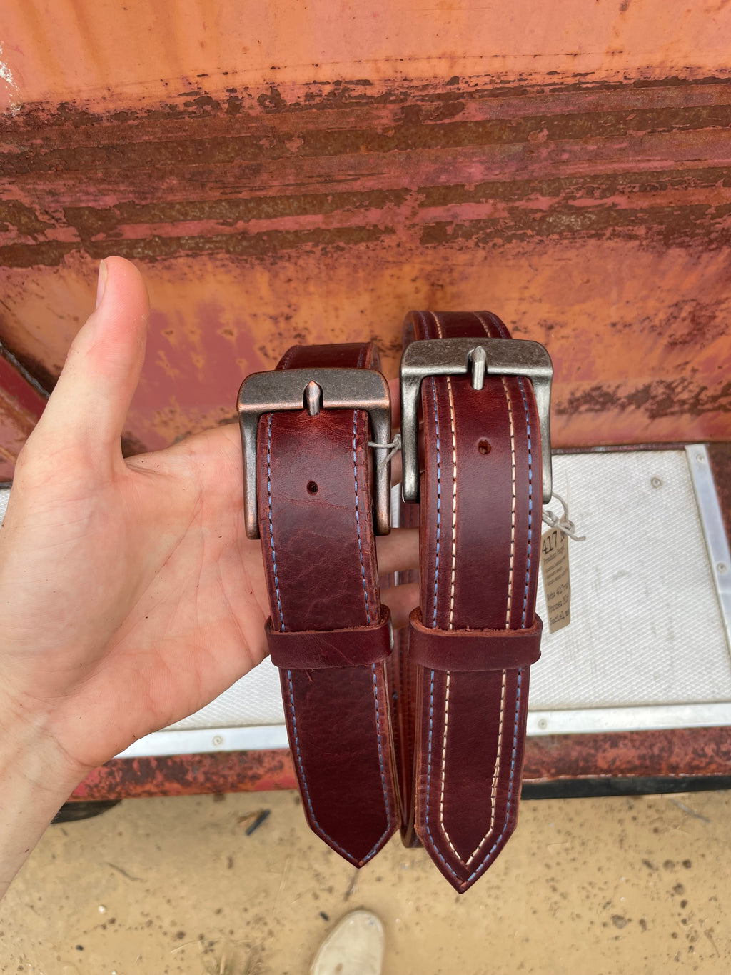 Stitched bridle belts